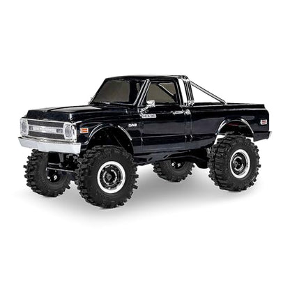 0.7" Aluminum Beadlock Wheels and Tires Set for 1/30 Axial SCX30 RC Crawler – Upgrade Parts (Black-296) - color: Black-296