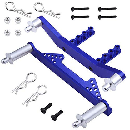 Hobbypark Aluminum Front & Rear Body Mounts with Body Posts Upgrade Parts for 1/10 Traxxas Slash 2WD Rustler Stampede VXL (Navy Blue) - color: Navy Blue