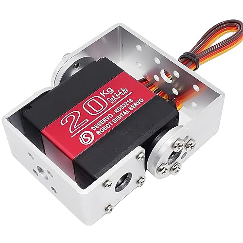 20KG RC Servo RDS3218 Digtal Servo 270°Waterproof Robot Arm Servo High Torque Dual Ball Bearing Full Metal Gear Servo with U Mounting Bracket for RC Car Robot DIY 1/8 1/10 - size: 20KG 270°