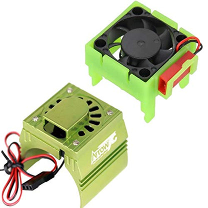 Powerhobby Cooling Fan for Traxxas Velineon VXl-3 ESC + 540/550 Heatsink Motor Fan Combo Green FITS : Traxxas Slash/Stampede 2WD / RUSTLER/Bandit/Rally VXL