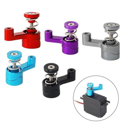 RC Car Parts for MJX 14210 14209 14702B for Monster Trucks RC Car Upgrade Part 21T Metal Servo Saver Assembly Arms Set Decoration Accessories(Blue) - size: Blue