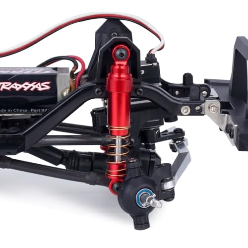 52mm Aluminum TRX4M Big Bore Shocks Absorbers Damper With Oil Filled for 1/18 RC Crawler TRX-4M Bronco Defender Upgrade Parts (Red 4Pcs) - color: Black Set