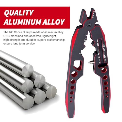 Metal Shock Absorber Pliers Ball Head Pliers Clip Multi-Function RC Tools for Traxxas Arrma Axial Redcat Losi Tamiya HSP HPI Exceed Cars (Black red) - color: Black Red