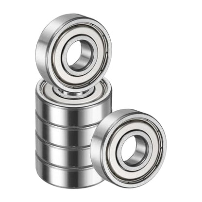 uxcell 6 Pack 6201ZZ Deep Groove Ball Bearings, 12x32x10mm Chrome Steel Double Shield Bearing for Electric Motor, Home Appliances, Garden Machinery, (ABEC5) - size: 6201ZZ