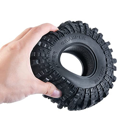 SWX 2.2" Crawler Tires 4PCS OD137mm for Axial SCX10 1/10 Upgrade Parts | 2.2 Inch RC Tires Rubber Tyres Set for 1/10 RC Rock Crawler Axial SCX10 RR10 Wraith Yeti RC Car Upgrades Parts