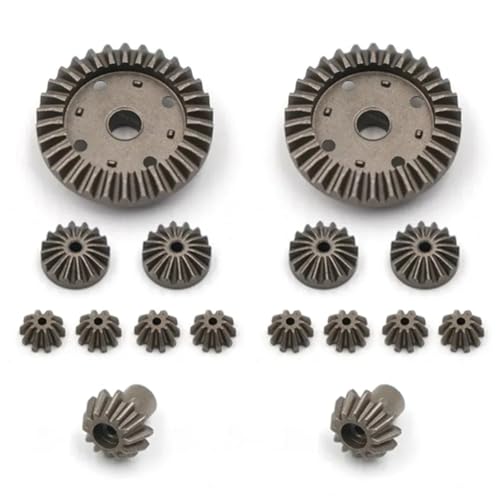 Heavy-Duty Metal Differential Gear Set 30T Ring 12T Pinion for WL 144001 124019 144010 1/12 1/14 RC Car Upgrade Parts