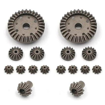 Heavy-Duty Metal Differential Gear Set 30T Ring 12T Pinion for WL 144001 124019 144010 1/12 1/14 RC Car Upgrade Parts