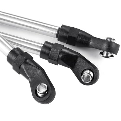 RCHUBAM SCX10 Chassis Linkage Kit Stainless Steel RC Crawler Link Rod End Set Compatible with 1/10 Axial SCX10 AXI90075 UMG10 II RC Crawler Car Wheelbase Upgrade Parts