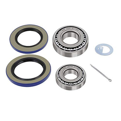 XiKe 5,200-6,000 lb Axles Bearings 25580 25520 & LM67048 LM67010, 1 Set | Includes 21333TB/10-10 Seal, 22333TB/10-36 Seal and Cotter Pin - size: 25580/20 ＆ LM67048/10 + Seal ID 2.125'' ＆ 2.250'', style: Pack 1 Set