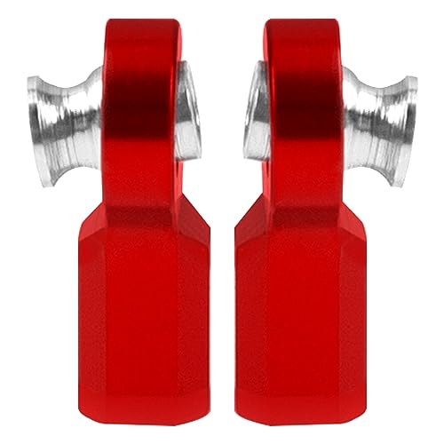 6Pcs Vgoohobby Metal M3 Tie Rod End Bend Ball Head Holder Link Compatible with Axial SCX10 Traxxas TRX4 Tamiya CC01 Axial SCX10 1/10 RC Car (Red) - color: Red