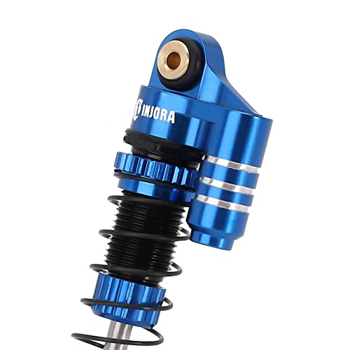 INJORA 39mm Shocks- Aluminum Threaded Adjustable Oil Filled Damper for SCX24 Gladiator C10 JLU Deadbolt B17 Axial 1/24 RC Crawler Car Upgrade Parts(Blue) - color: Blue