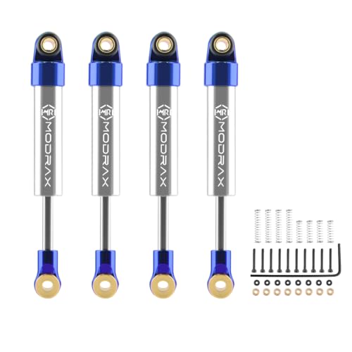 40mm Shock Adjustable Inner Spring Shock for SCX24 AX24, Blue Silver | CNC Aluminum Dampers, Multi Mode Adjustment, Low Friction Damping Shaft - color: Blue Silver