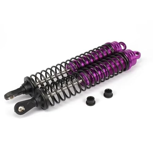 Rc Shock Absorber for Hsp for Hpi for Losi 1/8 2PCS 140mm Aluminum Shock Absorber Damper Rc Car for Buggy Truck Oil Adjustable Parts Upgraded Replace Use(Purple) - size: Purple