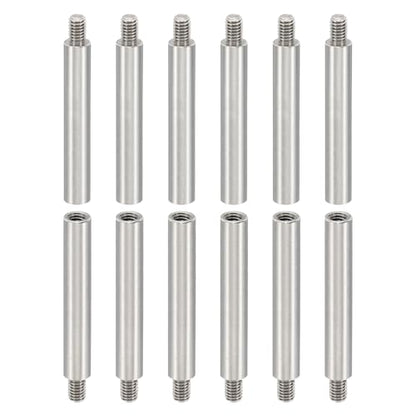 PATIKIL 12pcs M4 Standoffs, M4 40+6mm Spacer Standoffs Steel Threaded Standoffs Screws Kit 4mm ID 6mm OD Metric Male Female Thread Adapters for Circuit Board PCB RC Drones Motherboard - size: 40+6mm L