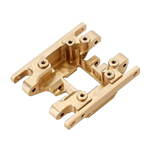 INJORA Brass Skid Plate Transmission Mount for 1/18 RC Crawler TRX4M, 53g - color: Brass