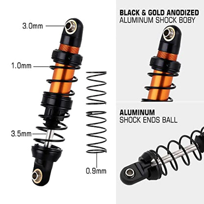 INJORA RC Shock Absorber 4pcs RC Damper for 1/10 RC Crawler Car Axial SCX10 90046 AXI03007 TRX4 TRX6 (70mm) - size: 70mm