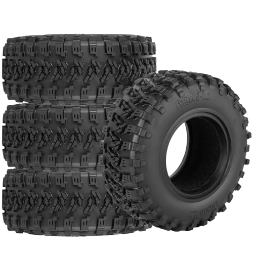 2.2 Inch RC Crawler Tires for 1/10 TRX4 SCX10 Capra AMG 6x6 Gen8 Everest Gen7 Pro Off-Road Vehicles,All-Terrain High Grip Soft Rubber Tires w/Deep Tread & Foam Insert,Styled - style: StyleD(4pcs)