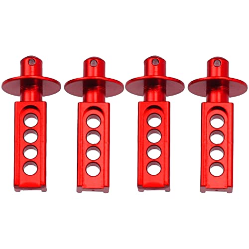 4Pcs Vgoohobby Aluminum Alloy RC Body Post Mounts Compatible with Traxxas Mini E-Revo Mini Slash 1/16 RC Car (Red) - color: Red