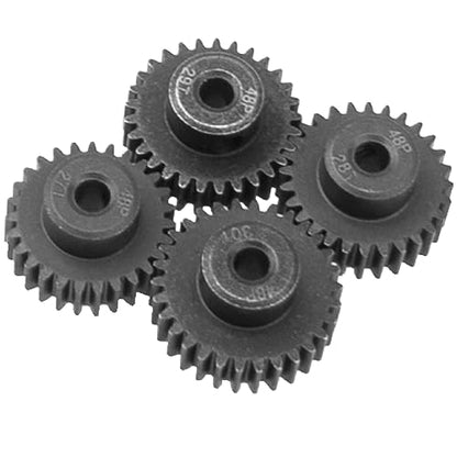 Steel 48 Pitch Pinion Gear Set 3.175mm Shaft 27T 28T 29T 30T Motor Gears Compatible with Tamiya Kyosho RedCat Losi Axial Traxxas 1/10 RC Car