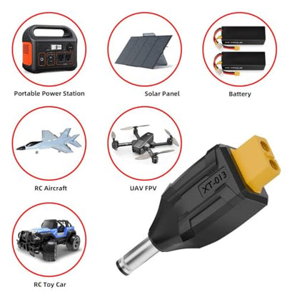 ChenYang XT60 to DC Adapter,DC 5.5x2.1mm Male to XT60 Female Bidirectional Charging Conversion Adapter for Aircraft Model/Car Model/Remote Control Toy/Battery Charger - style: DC Male to XT60 Female