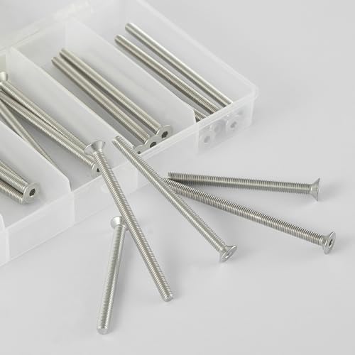 M5 x 60mm 65mm 70mm 75mm 80mm Flat Head Hex Socket Cap Screws Countersunk Bolts, Stainless Steel 304, Metric Allen Hex Drive, Bright Finish, Fully Threaded, Assortment Kit 25PCS - size: M5x60/65/70/75/80mm