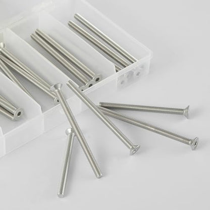 M5 x 60mm 65mm 70mm 75mm 80mm Flat Head Hex Socket Cap Screws Countersunk Bolts, Stainless Steel 304, Metric Allen Hex Drive, Bright Finish, Fully Threaded, Assortment Kit 25PCS - size: M5x60/65/70/75/80mm