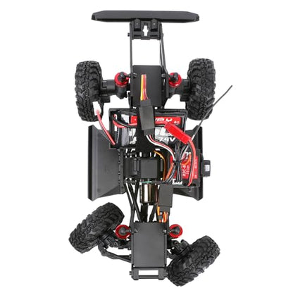 Redcat Racing Ascent-18 Scout II Brushless, 1/18 Scale RC Crawler, 4WD Remote Control Car, Aluminum Chassis, Red/Gold Dust