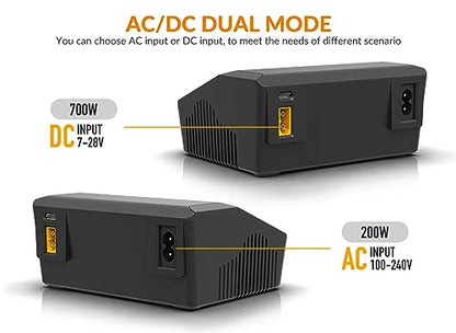 Lithium Battery Charger M6DAC AC200W Dual Battery Balance Charger | discharger for 1-6S LiPo LiHV LiFe Lion 1-10S PB 1-16S NiMh chargers 65W Phone Wireless Charging for RC plane car boat