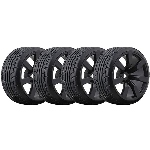 4PCS Drift Tire with 12MM Wheel Rim for Tamiya TT01 TT02 1/10 RC Racing Cars Upgrade Parts YUBJIANG US