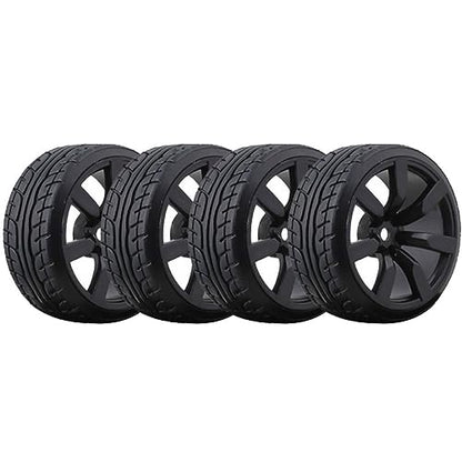 4PCS Drift Tire with 12MM Wheel Rim for Tamiya TT01 TT02 1/10 RC Racing Cars Upgrade Parts YUBJIANG US