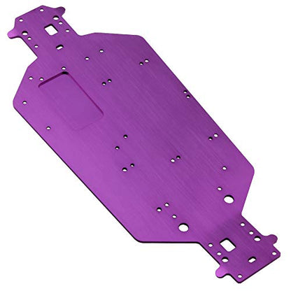 Hobbypark 04001 Metal Aluminum Chassis Plate for RC Electric 1/10 Redcat Volcano EPX Exceed Infinitive Rally Monster Truck Off Road Buggy Upgrade Parts (Purple)