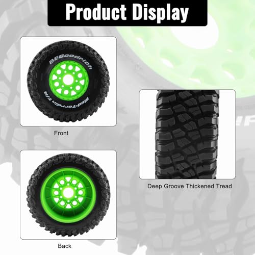 GLOBACT 1/7 1/8 RC Truck Tire & 12mm 14mm 17mm Hex for UDR Mojave FS 336184