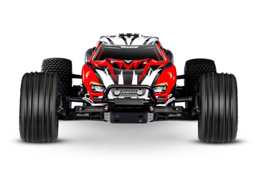 Traxxas Rustler 2WD XL-5 Stadium Truck with Battery and Charger - color: Red
