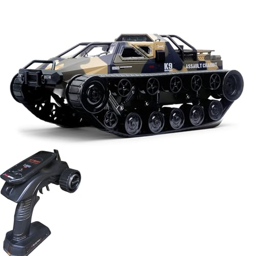 RC Tank Car 2.4Ghz Military Off Road Remote Control Crawler | RTR Ripsaw with 360°Rotation Dual Motor Gearbox Proportional Control Drift for Adult Birthday Gifts - color: Camouflage