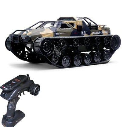 RC Tank Car 2.4Ghz Military Off Road Remote Control Crawler | RTR Ripsaw with 360°Rotation Dual Motor Gearbox Proportional Control Drift for Adult Birthday Gifts - color: Camouflage
