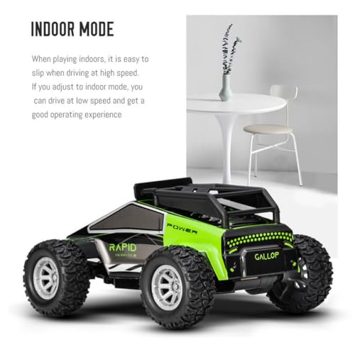 Mini RC Car for Adults, 4WD Off Road Remote Control Truck High Speed 20KMH Rechargeable Battery RTR Gift for Teen Birthday Christmas - color: Blue