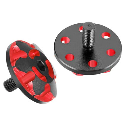 Wing Mount Buttons M3 Rear Fixed Tail Wing Washer, #A Red | 2Pcs, Aluminum, For 1/10 Sakura D4 D5, RC Off Road Short Truck Buggy Racing Car - color: #a Red