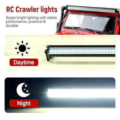 Super Bright RC LED Light bar Roof LED Lamp Kit 36 LED Light Bar for 1/10 Traxxas TRX4 SCX10 90027 SCX10 II 90046 RC4WD D90 RC Crawler Car (Type 2) - style: Type 2