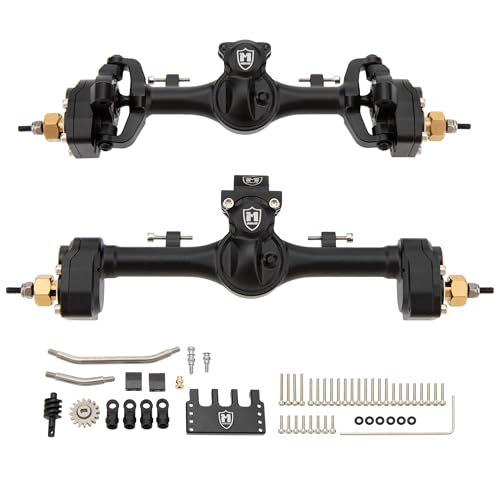 MEUS Racing +6.2mm SCX24 Portal Axles for Axial 1/24 SCX24 RC Crawler (Black) - color: Black