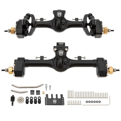 MEUS Racing +6.2mm SCX24 Portal Axles for Axial 1/24 SCX24 RC Crawler (Black) - color: Black