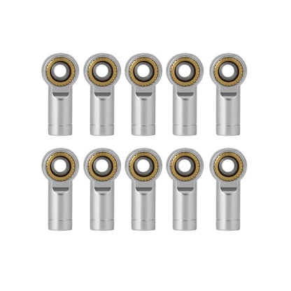 10pcs/Set Aluminum M3 Link Rod End Ball Joint CCW for Axial SCX10 D90 1/10 RC Car Crawler Car Upgrade Parts ( Color : Sliver 10pcs )
