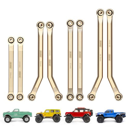 INJORA Brass High Clearance 4 Link Set for SCX24 C10 JLU Bronco Base Camp - color: Brass
