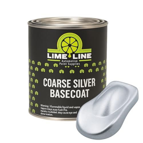 LiME LiNE Automotive Basecoats, 1k Urethane Base Coat Color (Silver Basecoat Quart) - color: Silver Basecoat - 1 Quart