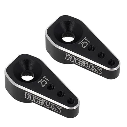 MEUS RACING SCX24 Servo Arm 25T Servo Horn for High Torque Micro Servo SCX24 1/24 RC Crawler Upgrades Parts, 2pcs, Not for Stock Servo - size: SCX24 Servo Arm 2 Pack
