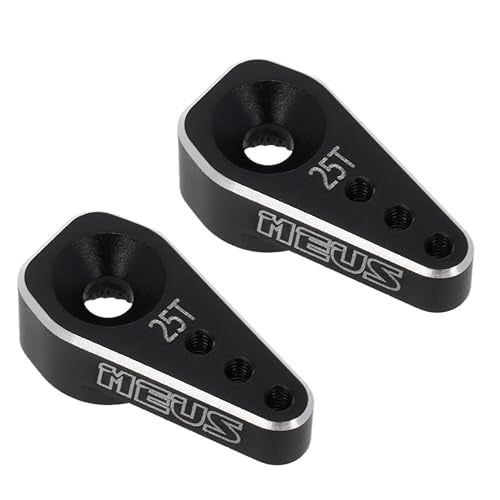 MEUS RACING SCX24 Servo Arm 25T Servo Horn for High Torque Micro Servo SCX24 1/24 RC Crawler Upgrades Parts, 2pcs, Not for Stock Servo - size: SCX24 Servo Arm 2 Pack