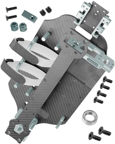 RC Upgrades Parts for 1/10 F0rd F15O Rapt0r R 101076-4,RC Carbon Fibre Chassis Protect Armor Skid Plate Guard Hops Up,Titanium - color: Titanium（for 1/10）