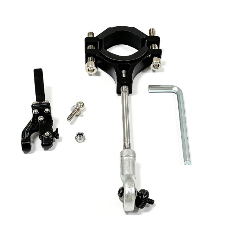 RC Metal Tow Hitch Connecting Rod for scx10 trx4 90046 1/10 1/8 1/7 RC Crawler Cars, Trailer Hook for Camping Vehicle (Black)