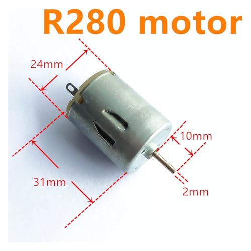 DC Motors Micro Mini 130 390 R260 R280 N20 Brush DIY Model Toy Fan Cars Drones Robotics Hand Drills(R280 Motor) - color: R280 Motor