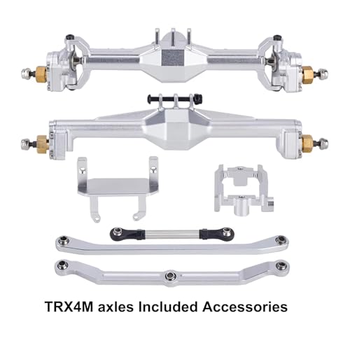 AMK Extended 20mm TRX4M Portal Axle,109.6g Aluminum CNC TRX4M Axle, TRX4M Portal Axles with Two Servo Mount Options, for 1/18 RC CrawlerCar TRX4M Axle Upgrade Parts