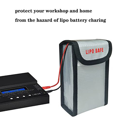 4PCS 90 * 55 * 140mm Lipo Battery Safe Bag Fireproof Charging Bag for RC Lipo Battery Pack Storage Charging Transport, Home Office Travel Lipo Safe Storage Pouch - size: 90x55x140mm (4 pcs)